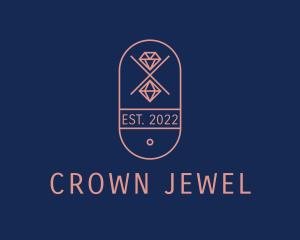 Jewelry Diamond Badge logo design