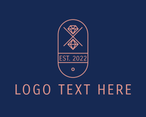 Auctioneer - Jewelry Diamond Badge logo design