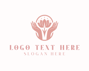 Massage - Lotus Flower Spa logo design