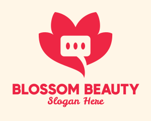 Blossom - Flower Message App logo design