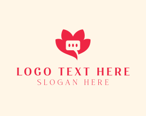 Messaging - Flower Message App logo design