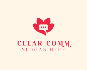 Flower Message App logo design