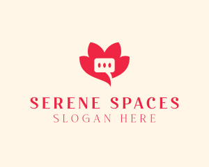 Flower Message App logo design