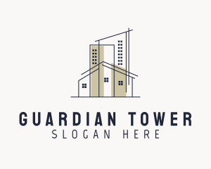 Construction Building Tower logo design