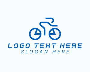 Lineart - Cyclist Bicycle Race logo design