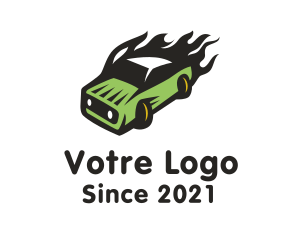 Car Collection - Green Blazing Toy Car logo design
