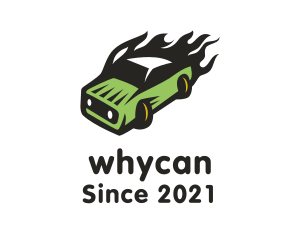 Drive - Green Blazing Toy Car logo design