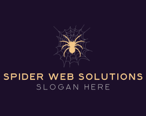 Arachnid - Tarantula Spider Web logo design