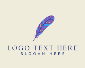 Blog - Boho Feather Quill logo design