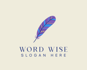 Literature - Boho Feather Quill logo design