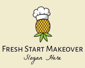 Pineapple Fruit Chef logo design