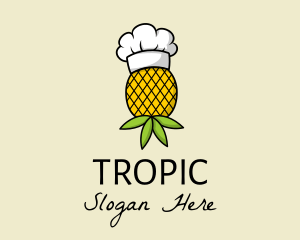 Pineapple Fruit Chef logo design