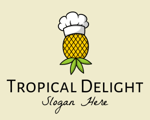 Pineapple Fruit Chef logo design