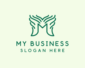 Vine Letter M Business Firm logo design