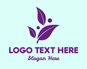 Dots - Simple Plant Leaves logo design