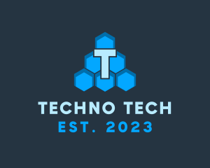 Techno - Honey Comb Software logo design