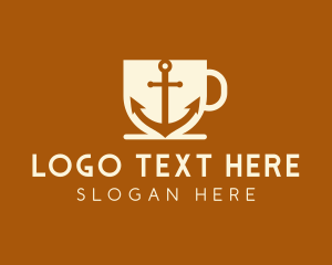 Latte - Anchor Mug Cafe logo design