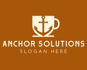 Anchor Mug Cafe logo design