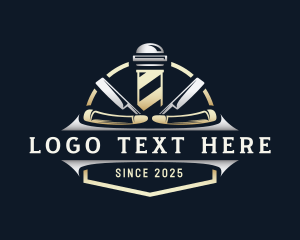 Barbershop - Luxury Barbershop Grooming logo design