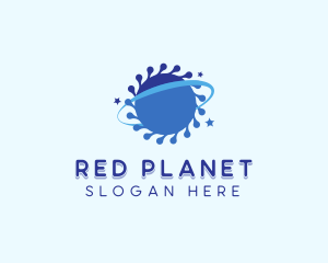 Star Virus Planet logo design