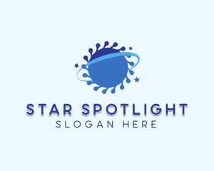 Star Virus Planet logo design