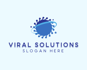 Star Virus Planet logo design