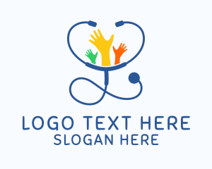 Toothbrush - Pediatric Healthcare Hands logo design