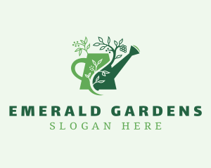 Garden Watering Can logo design