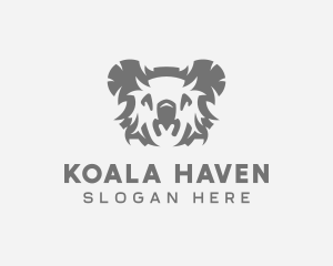 Blue Koala Head logo design