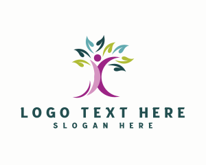 Learning Center - Human Tree Academy logo design