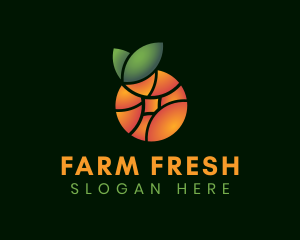 Natural Orange Fruit logo design