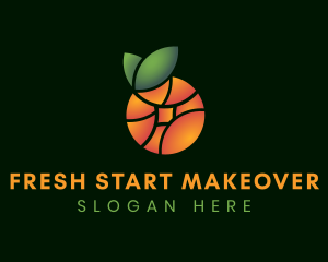 Natural Orange Fruit logo design