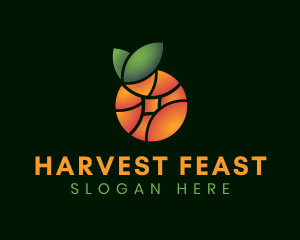 Natural Orange Fruit logo design