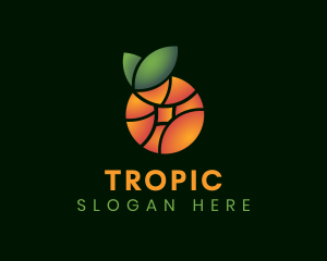 Natural Orange Fruit logo design