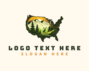 America - Outdoor Wild America logo design