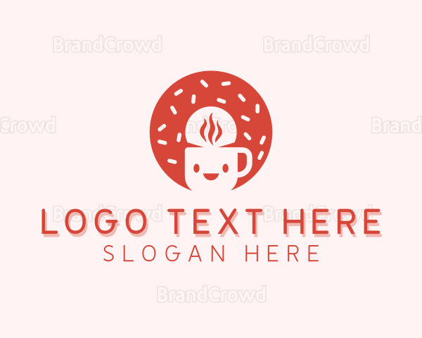 Coffee Donut Snack Logo