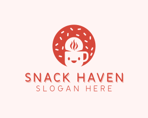 Coffee Donut Snack logo design