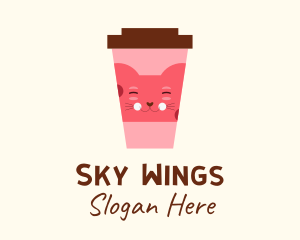 Cat Cafe Drink  Logo