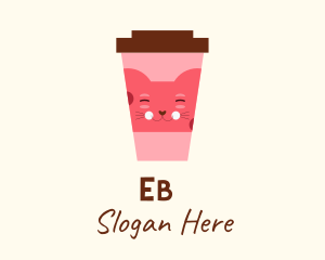 Tea Shop - Cat Cafe Drink logo design