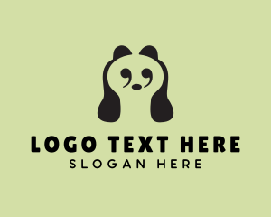 Comma - Clever Quote Panda logo design