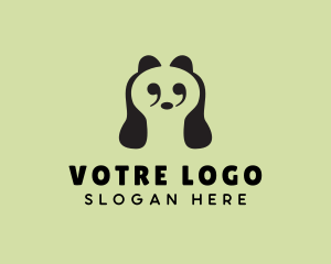 Bear - Clever Quote Panda logo design