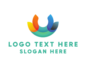 Advertising Agency - Colorful Business Letter U logo design