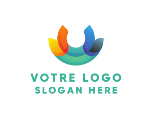 Colorful Business Letter U  Logo