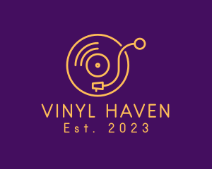 Vinyl - Vinyl Record Player logo design