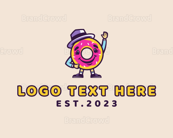 Colorful Waving Doughnut Logo