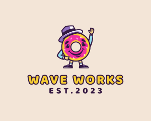 Waving - Colorful Waving Doughnut logo design