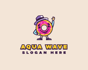 Colorful Waving Doughnut  logo design