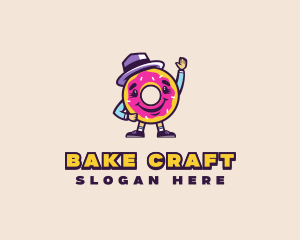 Colorful Waving Doughnut  logo design