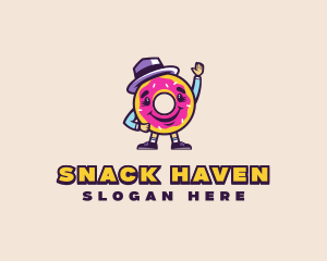 Colorful Waving Doughnut  logo design