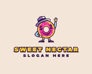 Colorful Waving Doughnut  logo design